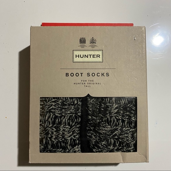 Hunter Shoes - New Unisex Hunter Black Gray Boot Sock Men(7-9) Women (8-10)
